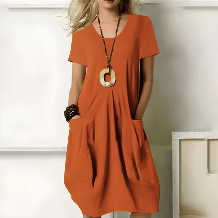 The Anelise™ | Grace Drape Midi Dress
